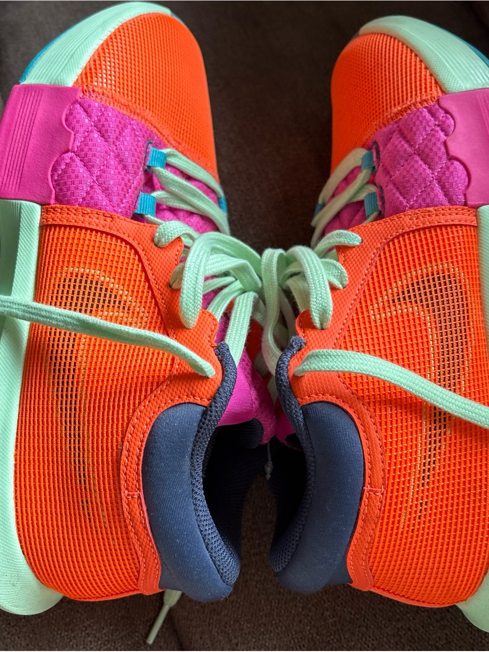 Nike LeBron Witness 8 Total Orange Laser Fuchsia Size 8.5 WORN 1x - Picture 8 of 9